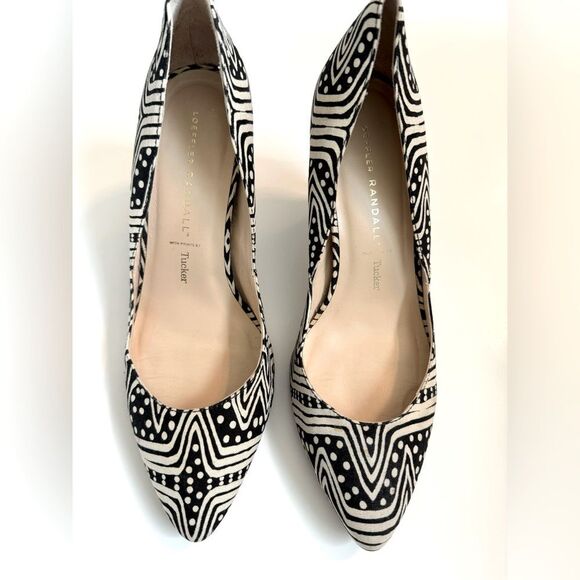 Loeffler Randall x Tucker tamsin printed pointed toe heels size 7.5 - Picture 1 of 8